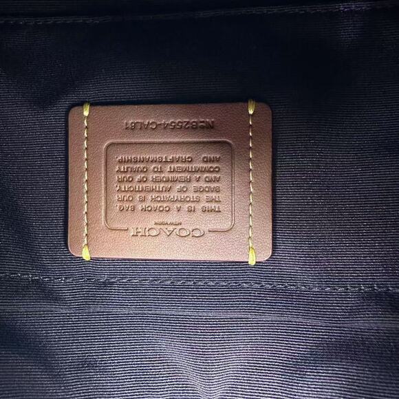 Coach Teri Shoulder Bag In Signature Canvas With Stripe In Tan Multi CAL81 NWT - Picture 8 of 10